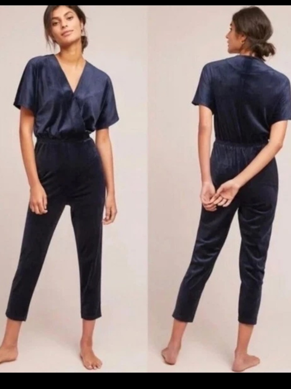 Anthropologie Saturday Sunday Velvet Jumpsuit